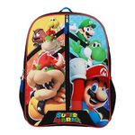 Super Mario 16" Backpack - Let go go go, Black, Large