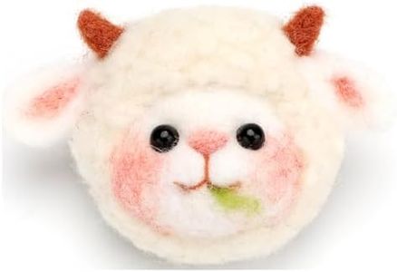 Alegend Needle Felting Kit - Lamb Brooch Making Supplies, Beginner-Friendly for Clothing Accessories, with User Instructions and Video Tutorials