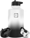 IRON °FLASK Sports Water Bottle - 64 Oz 3 Lids (Straw Lid), Leak Proof - Stainless Steel Gym & Sport Bottles for Men, Women & Kids - Double Walled, Insulated Thermos, Metal Canteen