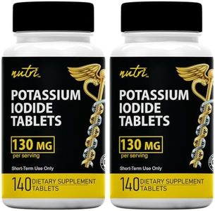 Potassium Iodide Tablets (2 Pack) 130mg - 280 Tablets EXP 10/2032 - Iodine Tablets - Potassium Iodine Pills - YODO Naciente - KI Pills - Potassium Iodine Tablets - Yoduro de Potasio - by Nutri