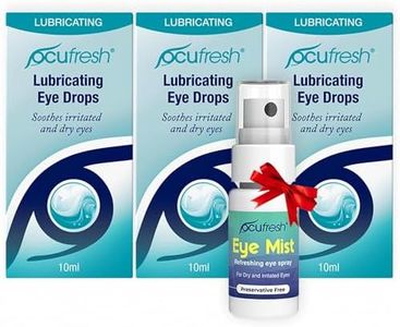 [Pack de 3] Gouttes Oculaires OCUFRESH pour les Yeux Secs - Traitement avec des Gouttes pour les Yeux Irrités pour Rafraîchir et Soulager les Yeux Fatigués et Secs | Gouttes Lubrifiante