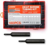 Dowire Heat Shrink Tubing Kit - 3:1 Ratio - Adhesive Lined - Wire Shrink Wrap Tubing - Waterproof Marine Grade Shrink Tube - 180 PCS - Black