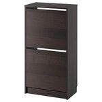 Ikea Bissa Shoe Cabinet with 2 Compartments - Black, 49x93 Cm (19 1/4x36 5/8")