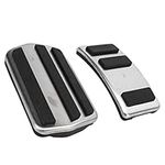 Bnineteenteam Car Pedal Pad, Accelerator Brake Pedal Set Nonslip Foot Pedals Stainless Steel Replacement for Mach‑E 2021 Up car pedal car pedal