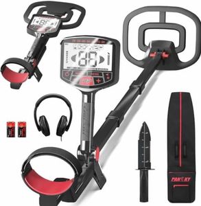 PANCKY High Accuracy Metal Detector for Adults – Collapsible, Lightweight & IP68 Waterproof Search Coil with 10.55” Large Coil, 5 Modes & Backlit LCD, Gold & Relic Detector Kit