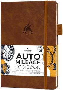 Clever Fox Auto Mileage Log Book – Vehicle Logbook with Mileage, Expense, Gas Consumption & Lubrication Trackers – Driving Logger for Car Records – A5 Size, 1,674 Mileage Entries (Brown)