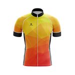 TRIUMPH Men's Pro Dri Fit Cycling Jersey Multi Colour Size 2XL