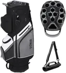 Golf Cart Bag 14-Way Top with Full-Length Dividers, 11 Pockets, Easy-Access Handle,Rain Hood & Mini Carry Bag