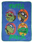 Jay Franco Nickelodeon Teenage Mutant Ninja Turtles Kid's Throw Blanket, Plush 46" x 60" Throw Blanket for Boys & Girls, Soft Fleece Throw Blanket for Toddlers, Fade Resistant Warm Blanket for Kids