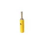 Electronic Spices 4mm 15A Yellow Color Male Plug Banana Connector Pack of 10pcs
