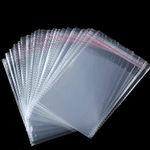 Tia Crafts Plastic polythene Clear Transparent bags small size Self Adhesive BOPP Resealable Plastic pouch Bags for jwellery packaging pack of 200 (3X4 inch (7.5 X 10 cm))