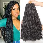 Leeven 18 Inch Passion Twist Crochet Braids Hair for Butterfly Locs 6 Pcs Synthetic Water Wave Passion Twists Crochet Braiding Hair for Black Women 2#