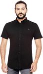 Go Stylish Men's Slim Fit Casual Shirt (GS-Nitin-Blk-Shirt-M_Black_Medium)