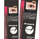 [thebom] Ultra-Fine Slim Eyeliner Waterproof Liquid Eye Makeup 2set (2, Brown)