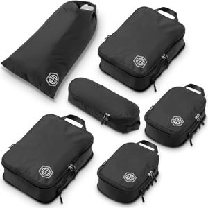 TRIPPED Travel Gear Compression Packing Cubes for Carry-On Travel 6-Pack