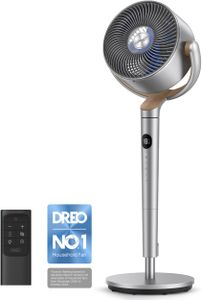 DREO Standing Fan 20dB – 120° Omni-Directional, Remote, 8 Speeds, 35-40" Adjustable