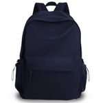 Glowic Laptop Backpack, 2 compartments, bottle holder, organizer, school bag for boys and girls, college bag for women and men, office bag, travel bag (NavyBlue)
