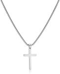 AFSTALR Men's Cross Necklace, Gold/