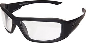 Edge Eyewear Hamel Thin Temple Glasses, Matte Black Frame / Clear Vapor Shield Lens