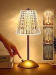 One Fire Table Lamp,Touch Lamps Bedside Lamp,10-Way Dimmable Rechargeable Lamp,3 Colors Battery Operated Lamp,Cordless Lamp for Bedroom,Crystal Lamp Battery Lamp Small Lamp Table Lamps for Living Room