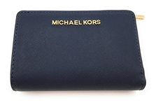 Michael Kors Women's Bi fold, Pale Blue, M, Navy, One Size, Bifold