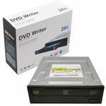 JUSTOP 24x SATA Internal DVD-RW Writer Rewriter Super Multi DL Black CD+/-RW, DVD+/-RW, DVD DL, 4-24 x, 145 ms DVD