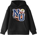 Bioworld Naruto Classic Collegiate Letters Youth Black Graphic Hoodie-Large