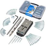 Massca Twin Pocket Hole Jig Set Box – Adjustable & Easy to Use Joinery Woodworking Tool w/Drill Bit, Hex Key, Screws, Square Driver & Stop Collar – For DIY Carpentry Projects