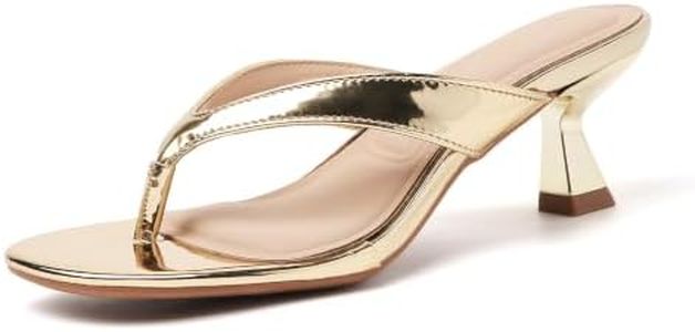 Tilocow Kitten Heels Flip Flops for Women Thong Low Heels Sandals Dressy