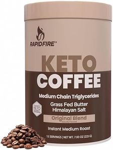 Rapidfire Ketogenic Fair Trade Instant Keto Coffee Mix Supports Energy Metabolism Weight Loss Ketogenic Diet Canister 15 servings, Original, 7.93 Ounce