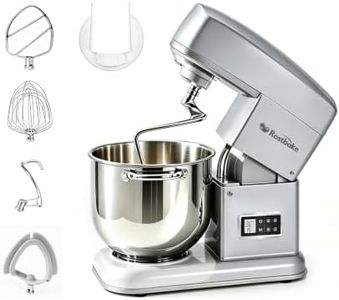 Rostbake 7.4QT Stand Mixer, Ice Cooling Bowl, 11-Speed Digital, Gray