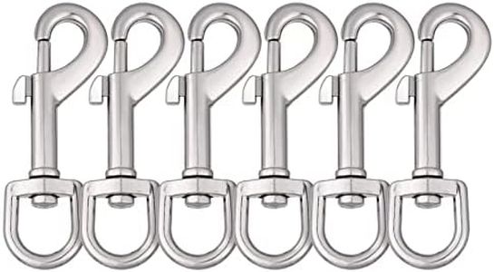 Swivel Snap Hooks Dog Lead Clip Swivel Eye Clasp Bolt Snap Clip Hook Trigger Clips Heavy Duty 6pcs for Linking Pet Collar Bag Strap DIY Project