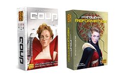 Coup Game Bundle Including Coup (The Dystopian Universe) and Coup Reformation Expansion by Indie Boards and Cards (2 Items)