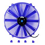 DNA Motoring 16" High Performace Electric Cooling Slim Radiator Fan w/Mounting Kit (Blue)