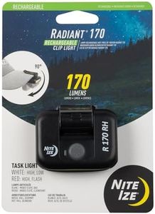 Nite Ize Radiant 170 Rechargeable Clip Light, Black