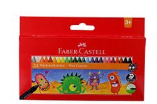 Faber-Castell Wax Crayon Set - 75mm, Pack of 24 (Assorted)