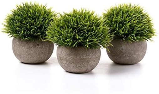 T4U 12.5cm Piante Artificiali Finti in Vaso, 3 Pezzi Pianta Finte di Plastic Fiore Artificiale da Interno Esterno Giardino Decorazioni per Soggiorno, Ufficio, Caffetteria, Negozio