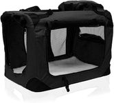 Petbarn Portable Soft Fabric Pet Carrier Folding Dog Cat Puppy Travel Transport Bag (Small, Black)