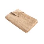 CUBE HOME Luxury 100% Bamboo Bath Towel - 70 x 140 cm - Natural Bamboo, Highly Absorbent, Quick Dry and Hypoallergenic (Latte Beige)