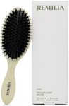 Vegan Lush Brush Detangling Brush - Hair Brush for Natural,Straight, Curly, Wet, & Dry Hair - Hair Comb with Vegan Boar Bristles & Soft Ballpoint Tips, Sand Vegan Lush Brush by Remilia Hair