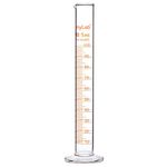 stonylab 1-Pack Graduated Cylinder, Borosilicate Glass 100 ml Heavy Wall Graduated Glass Measuring Cylinder