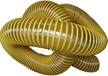 Leaf Vacuum Collection Yard Hose (8 inch x 6 feet) | Yellow Helix Clear Urethane .030" Wall