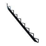 Pylex 14058 Collection 10-Pylex 8-Step Aluminium Stair Riser, Black