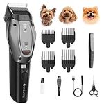 DOG CARE Smart Dog Clippers for Grooming with 3 Speeds, Auxiliary Light, Cordless Professional Dog Grooming Clippers, Low Noise Rechargeable Heavy-Duty Pet Hair Shaver for Dog Cat 2023 Upgraded