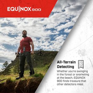 MINELAB Equinox 900 Metal Detector Bundle – Multi-Frequency, PRO-FIND 40