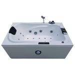 Madonna Bonn 4.5 ft. Fully Loaded Combi-Massage Bathtub with Online Heater, Underwater LED lights, Audio System and Digital Control Panel - White