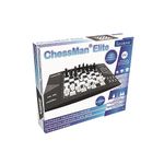 Lexibook CG1300 Chessman Elite Interactive Electronic Chess Game, 64 Levels of Difficulty, LEDs, Battery Powered or 9V Adapter, Black/White