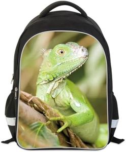Dispalang Cool Lizard Prints School Backpack for Guy Boys Cute Animal Bagpack Personalized Satchel Patterns, Lizard11, Daypack Backpacks