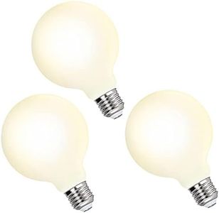 ENUOTEK G95 Edison E27 LED Large Round Light Bulbs 6W 650Lm Warm White Lighting 3000K Replace 60W Incandescent Bulbs Not Dimmable for Pendant Light Wall Light Pack of 3