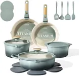 CAROTE 20Pcs Titanium Cookware Set,